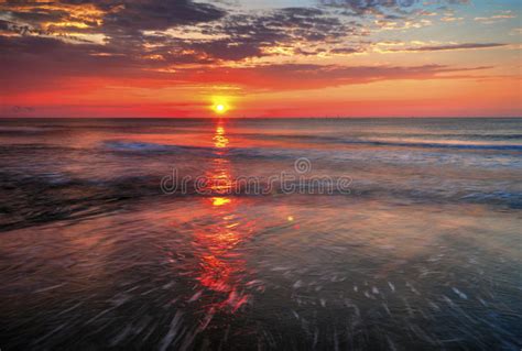 Beautiful Sunrise Over The Sea Stock Image Image Of Cloudy Coast