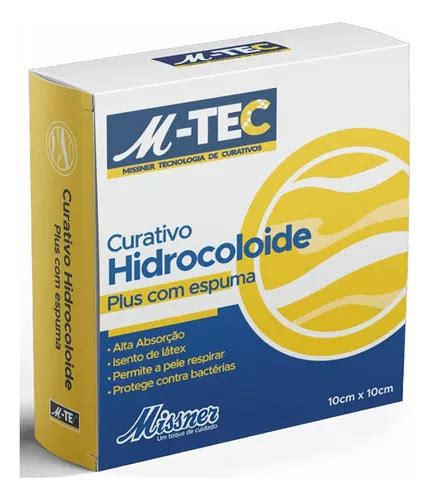 Curativo Hidrocoloide Plus Espuma Mtec 10cm X 10cm 1un Mebuscar