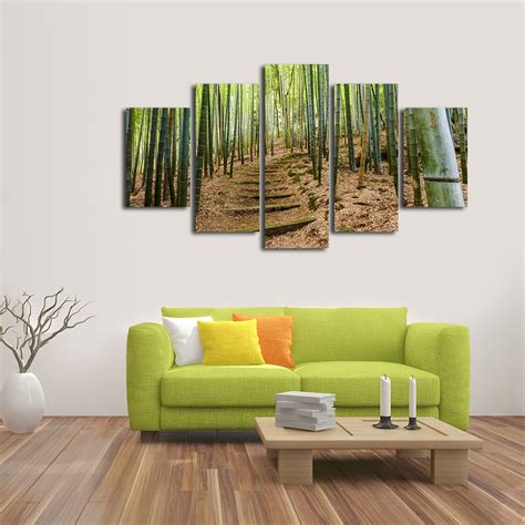 Bamboo Forest Multi Panel Canvas Wall Art Elephantstock