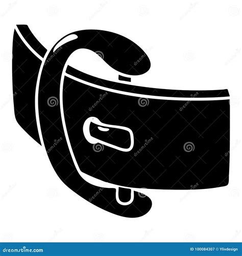 Elegant Belt Buckle Icon Simple Style Stock Vector Illustration Of