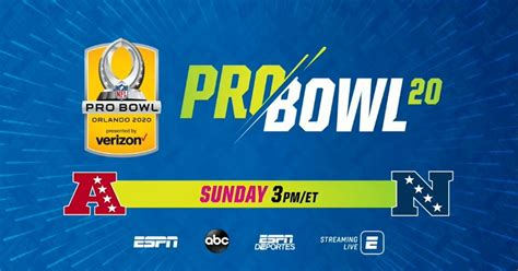 Espn Espn Deportes Abc And Disney Xd Present The 2020 Nfl Pro Bowl