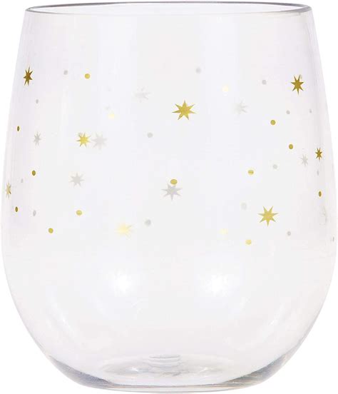 Amazon Com Party Central Pack Of 6 Gold And Clear Iridescent Stars