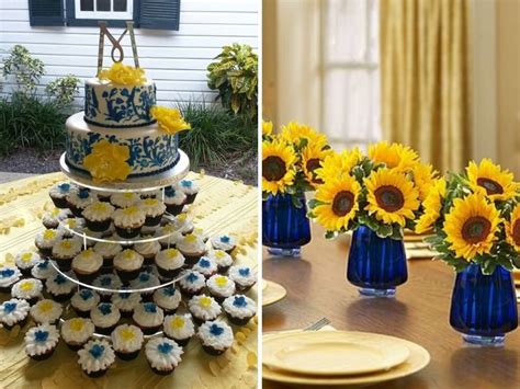 Royal Blue And Yellow Wedding