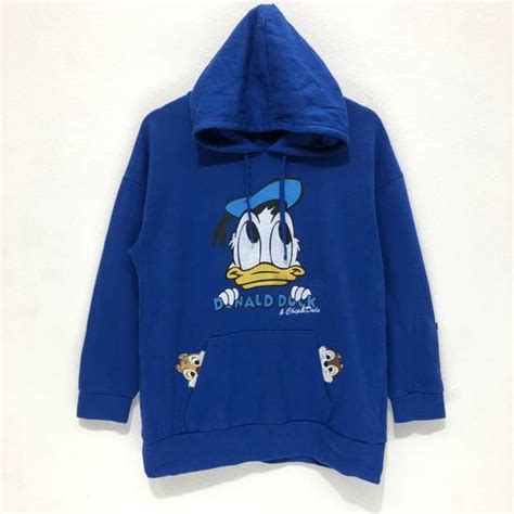 Disney Disney Donald Duck Cartoon Hoodie Sweatshirt Blue Sweater Grailed