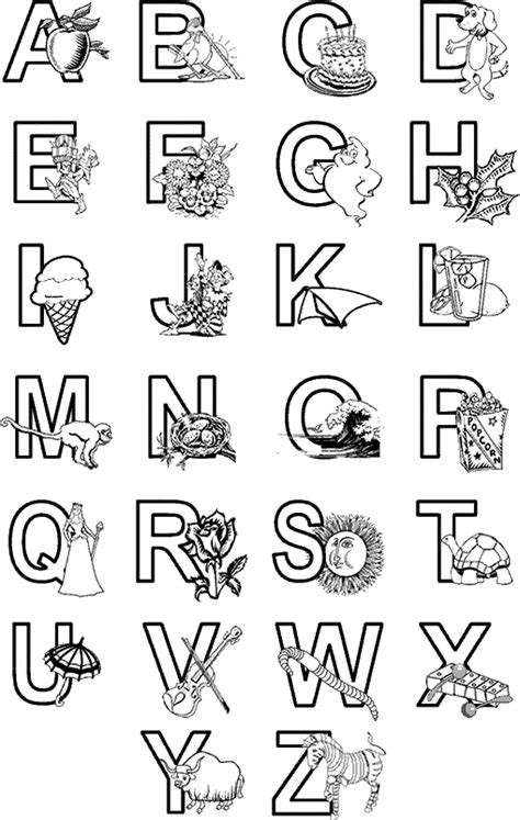Abc Coloring Pages Free Printable Coloring Home