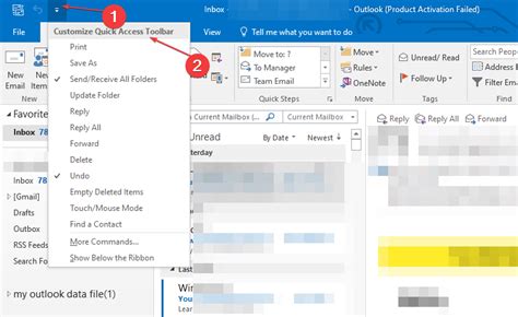 How To Customize The Quick Access Toolbar In Outlook