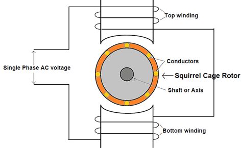 Single Phase Induction Motor Electromagnetic Induction Ohms Law Squirrel Cage Iron Body