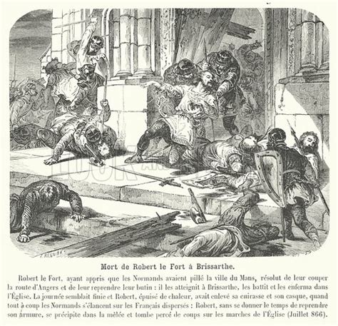 Mort De Robert Le Fort A Brissarthe Stock Image Look And Learn