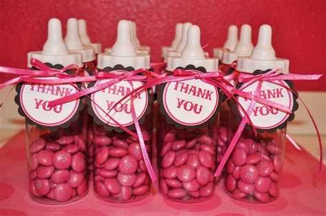 Candy In A Baby Bottlecute Favors Pink And Brown Baby Shower Pi