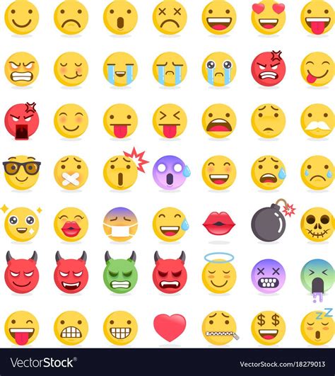 Color Vector Vector Art Vector Illustrations Free Emoji Emoticons