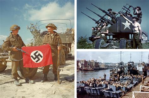 World War Two colour pictures capture Allied invasion of ...
