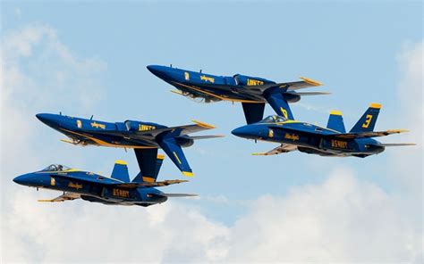 Free Download Us Navy Blue Angels Fa18 Hornet Fighters 1280x800
