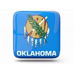 Oklahoma Flag Icon Glossy Square States America