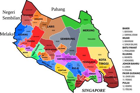 Johor District Map Johor Bahru District Map How Will The Johor Rail