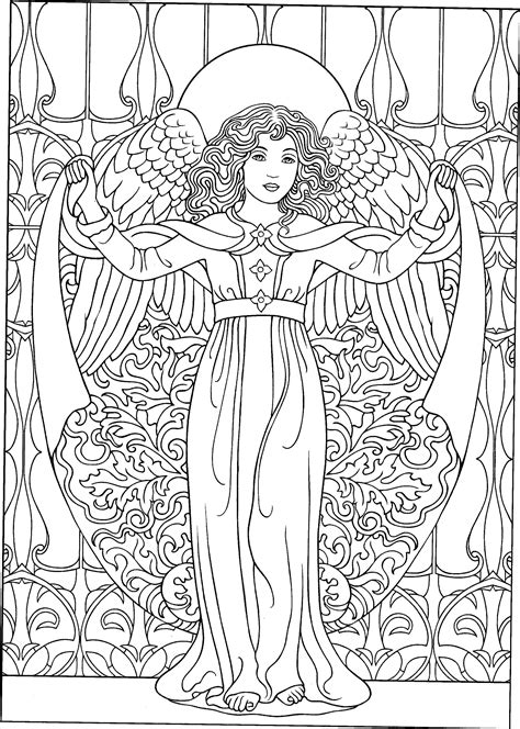 Beautiful Angel Coloring Page Adult Colouring~fairies~angels Pinterest Angel Adult