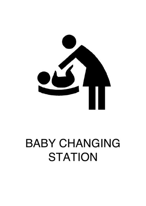 Baby Changing Station Sign Printable Pdf Download