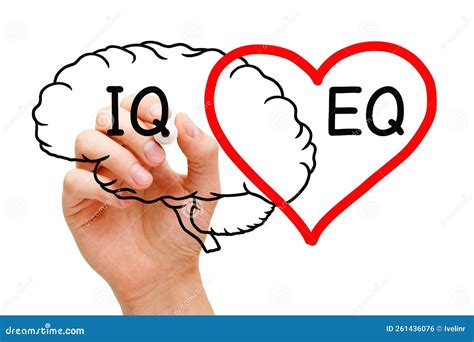 Eq Emotional Intelligence Plus Iq Brain And Heart Concept Stock Photo