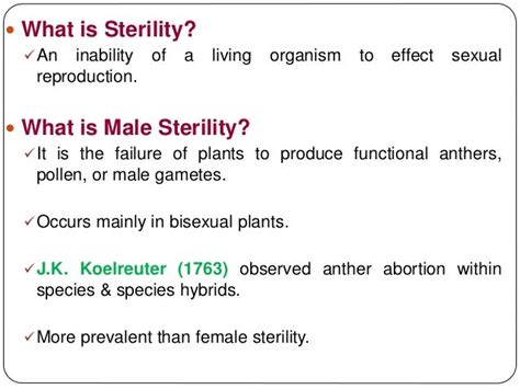 Male Sterility