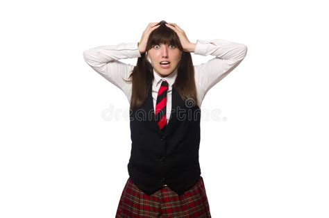 The Funny Nerd Student Isolated On White Stock Photo Image Of School