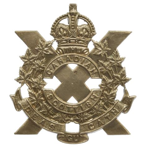 Canadian Scottish Regiment Cap Badge Kings Crown