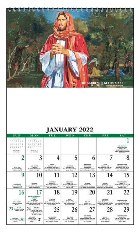 Printable Calendar 2022 With Bible Verses Template Calendar Design