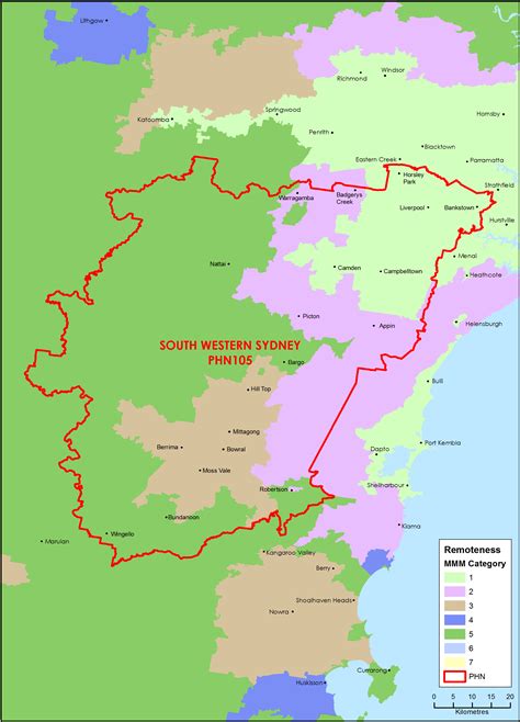 South Western Sydney Nsw Primary Health Network Phn Map Modified