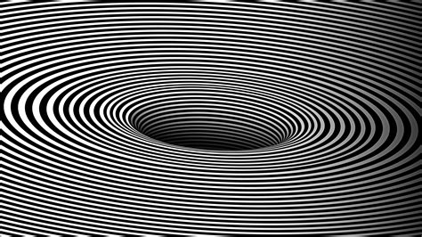 optical illusion, Optical art, Black, White, Vector Wallpapers HD