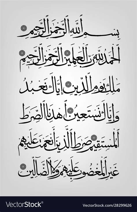 Tulisan Surah Al Fatihah