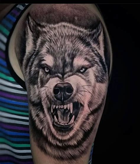 Update More Than 82 Wolf Snarling Tattoo Best Incdgdbentre