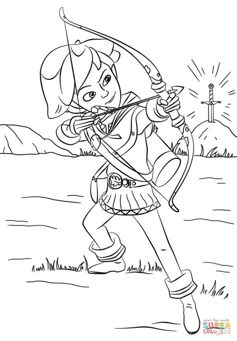 Robin Hood from Mischief in Sherwood coloring page | Free Printable