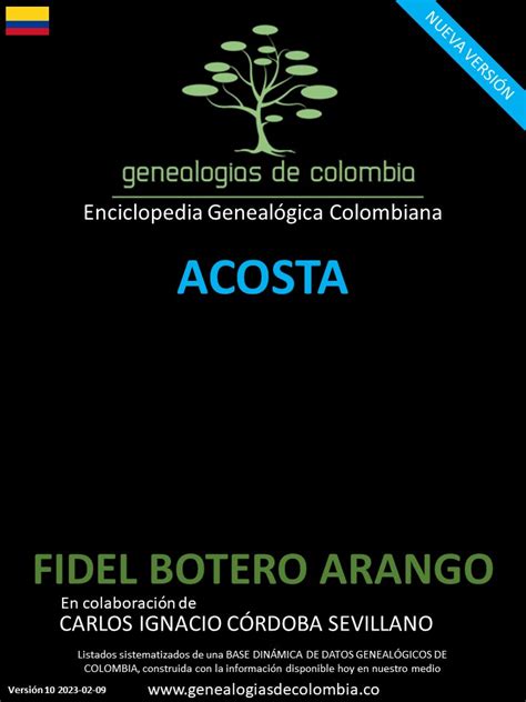 Genealogías de la famila de apellido ACOSTA en Colombia