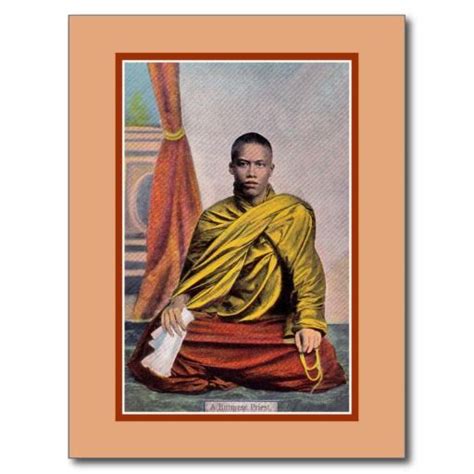 Vintage Rangoon Burmese Priest Postcard Zazzle Rangoon Vintage
