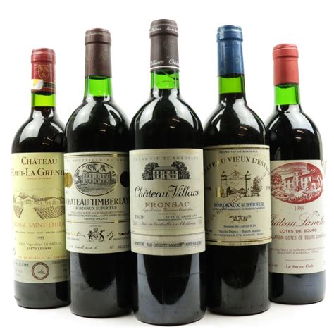Assorted Bordeaux Red Wines 5x75cl Wine Auctioneer