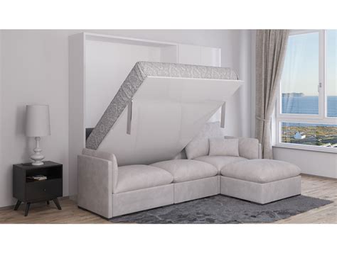 Murphysofa Adagio Queen Luxury Sectional Sofa Wall Bed Expand