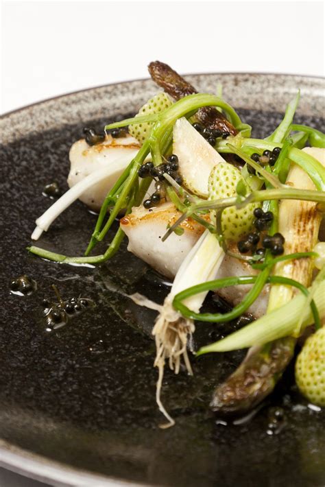 Turbot Recipe With White Asparagus And Berries Great British Chefs
