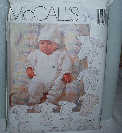 Preemienewborninfants Layette Sewing Pattern Mccalls 7367