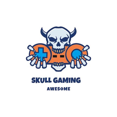 Skull Gaming Logo Premium Vector