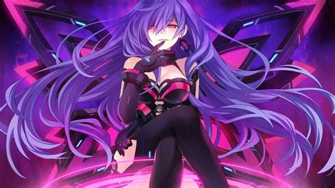 Download Purple Anime Girl Wallpaper
