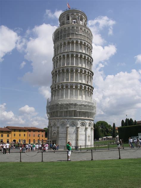 Gambar Monumen Tengara Italia Blok Menara Batu Tulis Pisa