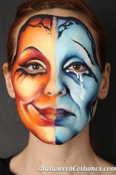 Fire And Water Face Makeup Halloween Costumes 2013 Special Fx Makeup