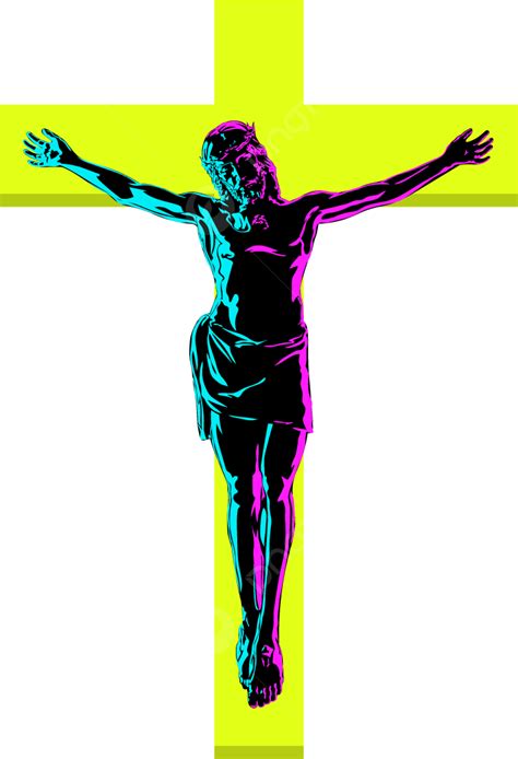 네온 색상 예수 그리스도 십자가에 물감 일러스트 그리스도 예수 빛 Png 일러스트 및 벡터 에 대한 무료 다운로드
