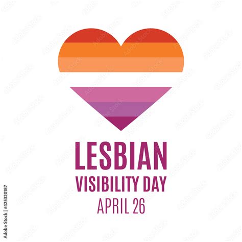 Lesbian Visibility Day Vector Lesbian Flag In Heart Shape Icon Vector