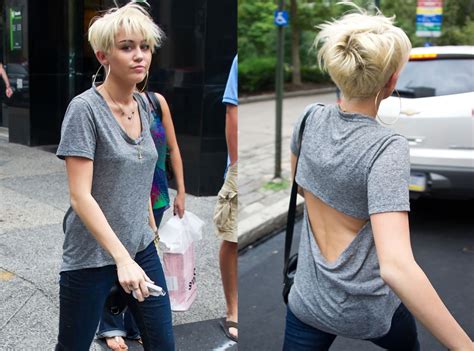 check out miley s racy backless look e online