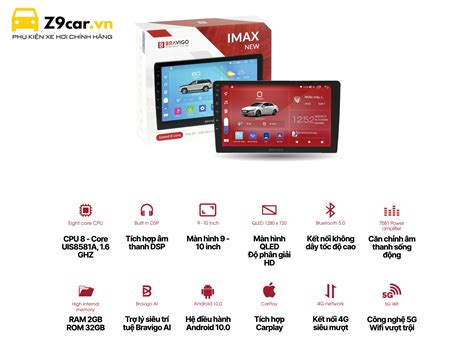 Màn Hình Android Bravigo Imax New Phụ Kiện đồ Chơi Xe Hơi Chính Hãng