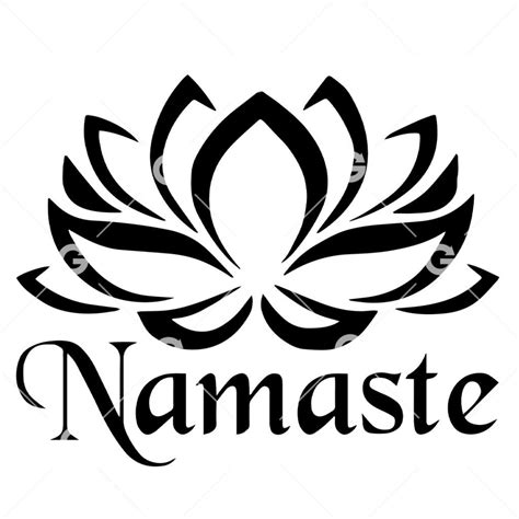 Clip Art Art Collectibles Yoga Clipart Lotus Flower Svg Namaste Svg