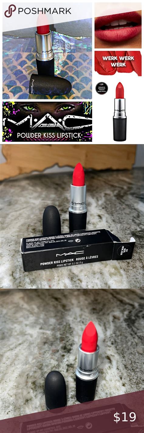 Nib Mac Powder Kiss Lipstick Werk Werk Werk Lipstick Mac Powder Women Cosmetics