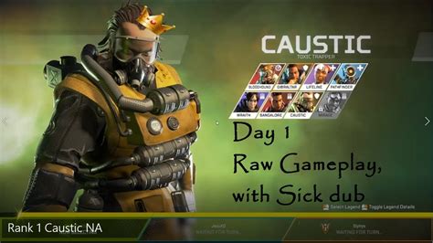 Apex Legends Rank 1 Caustic Day 1 Raw Gameplay Youtube