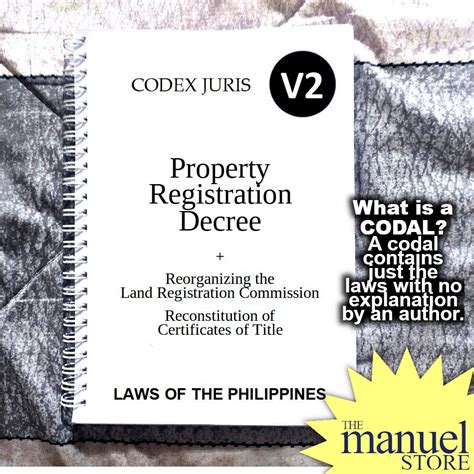 Codal Notebook 2023 Property Registration Decree Land Titles Deeds