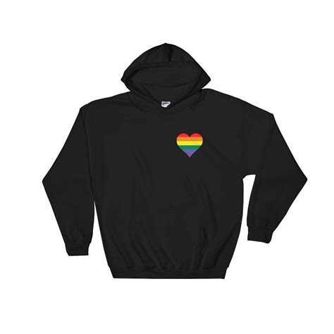 Gay Pride Heart Hoodiegay Pride Rainbow Sweatshirtlgbtq Pride Hoodie
