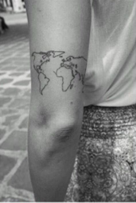Small World Map Tattoo Back